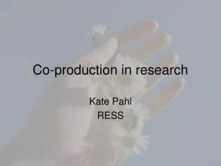 Co-production in research