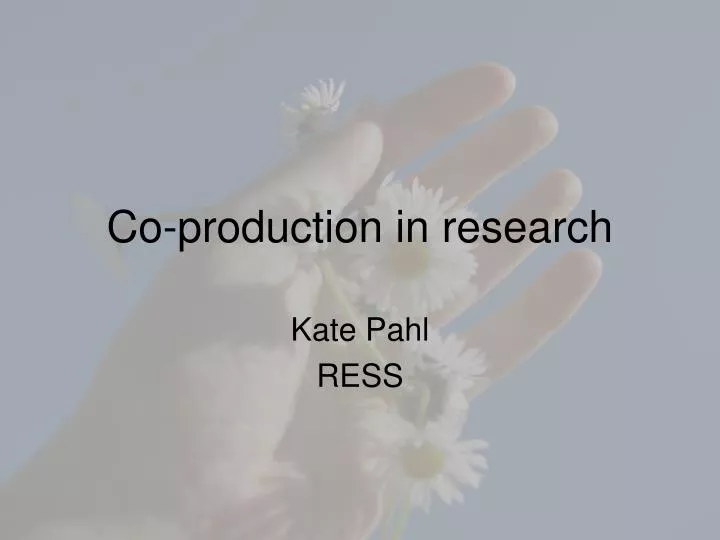 co production in research