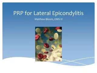PRP for Lateral Epicondylitis