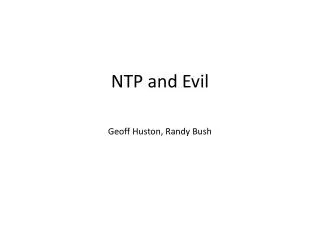 NTP and Evil