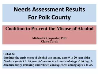 Needs Assessment Results For Polk County