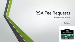 RSA Fee Requests