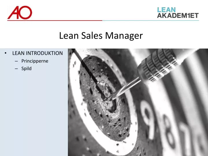 lean sales manager