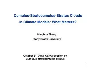 Cumulus-Stratocumulus-Stratus Clouds in Climate Models: What Matters?