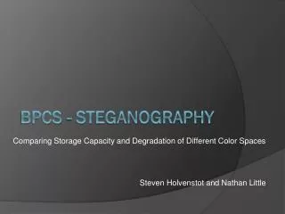 BPCS - Steganography