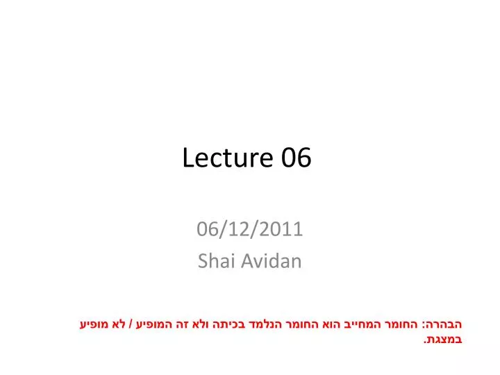 lecture 06
