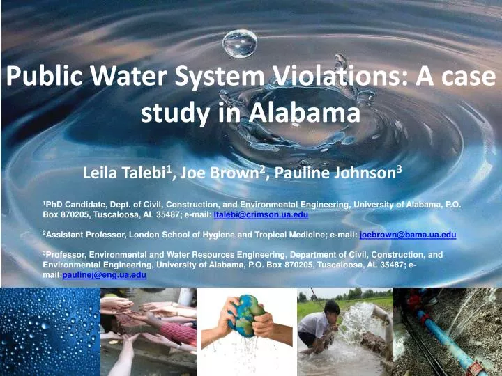 public water system violations a case study in alabama