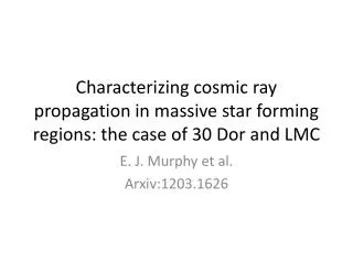 E. J. Murphy et al. Arxiv:1203.1626