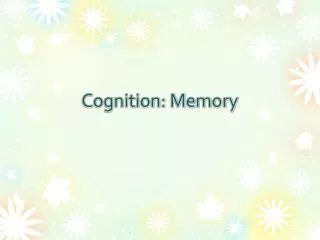 cognition memory