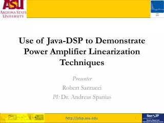 Use of Java-DSP to Demonstrate Power Amplifier Linearization Techniques