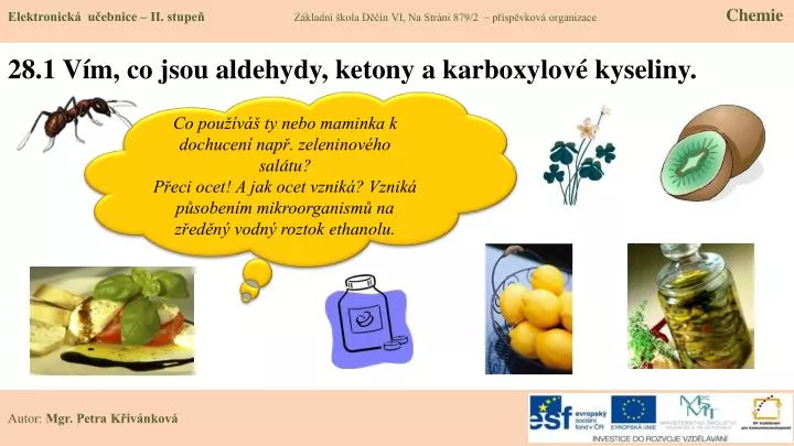 28 1 v m co jsou aldehydy ketony a karboxylov kyseliny