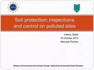Soil protection: Inspections and control on polluted sites