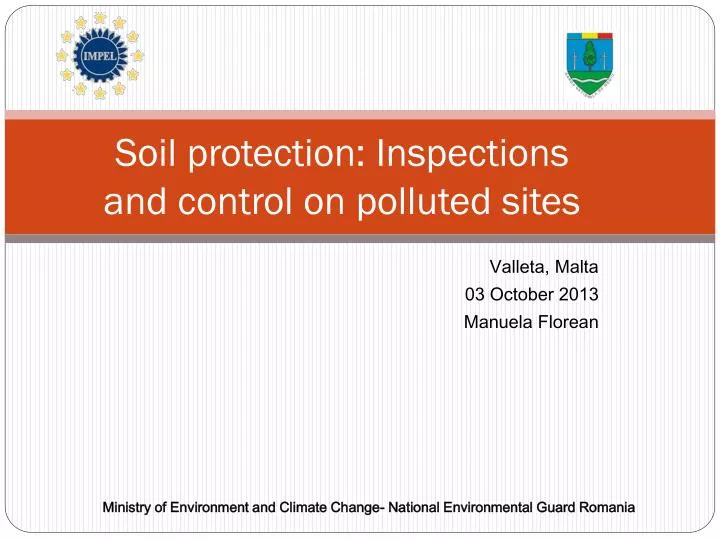 soil protection inspections and control on polluted sites