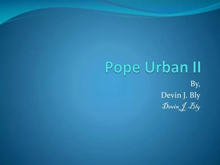 pope urban ii