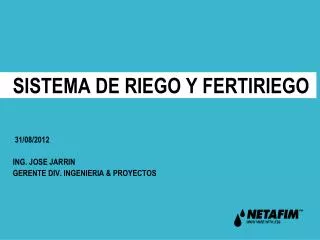 sistema de riego y fertiriego