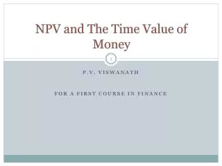 NPV and The Time Value of Money