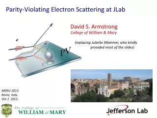 Parity-Violating Electron Scattering at JLab