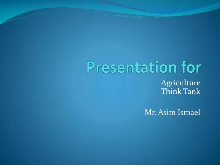presentation for