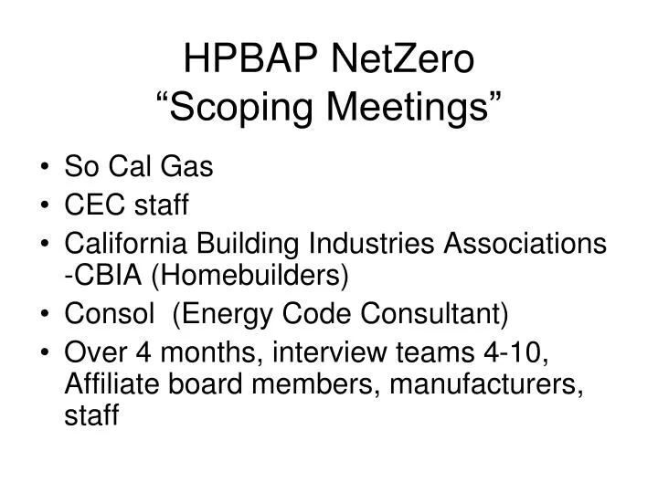 hpbap netzero scoping meetings