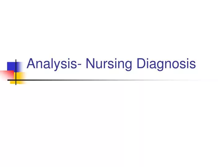 analysis nursing diagnosis