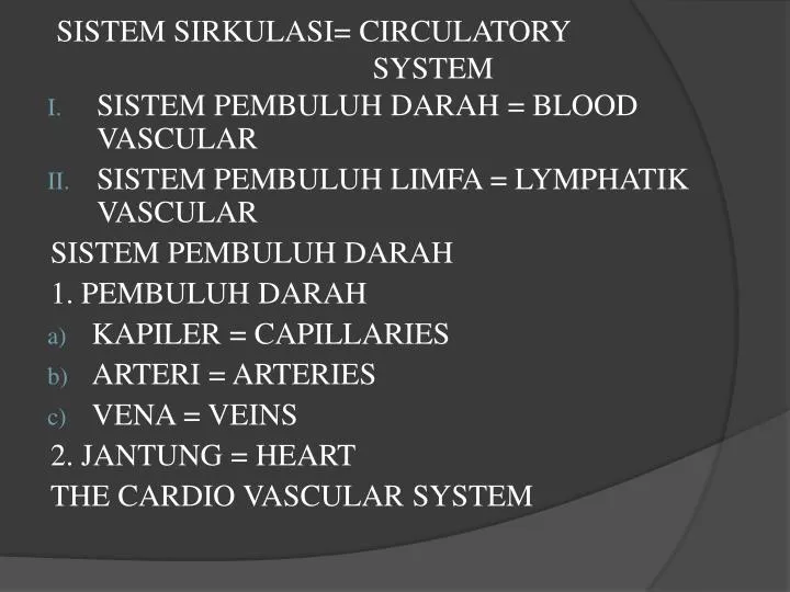 sistem sirkulasi circulatory system