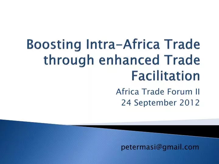 boosting intra africa trade through enhanced trade facilitation