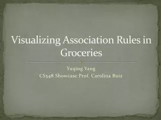 Visualizing Association R ules in Groceries