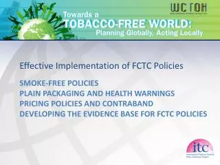Effective Implementation of FCTC Policies