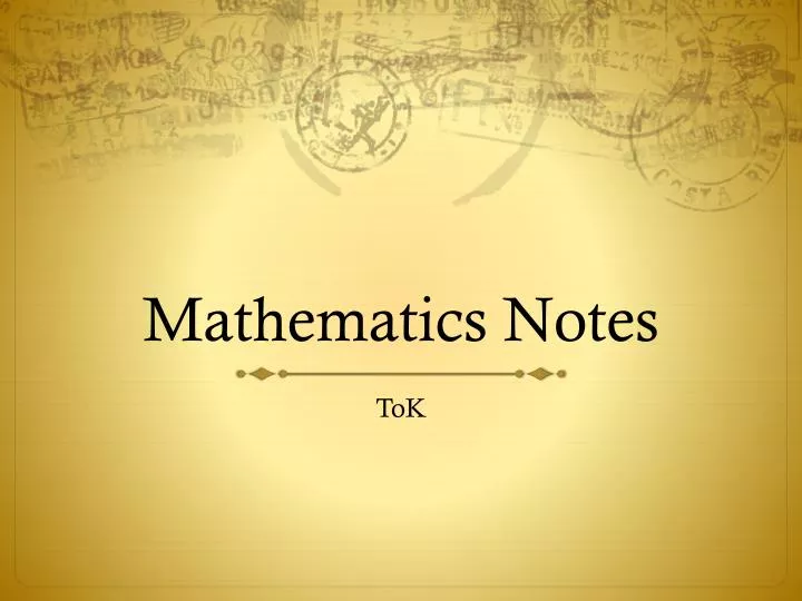 mathematics notes