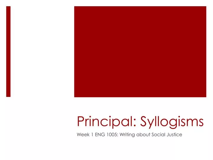 principal syllogisms