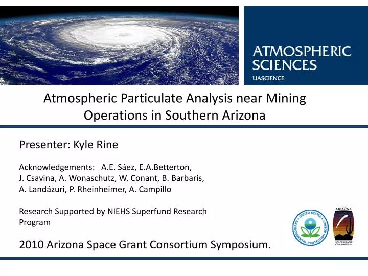 atmospheric particulate analysis near mining operations in southern arizona