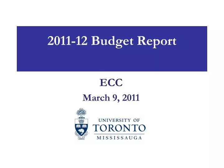 2011 12 budget report