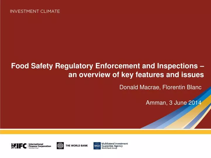 food safety regulatory enforcement and inspections an overview of key features and issues