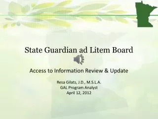 State Guardian ad Litem Board