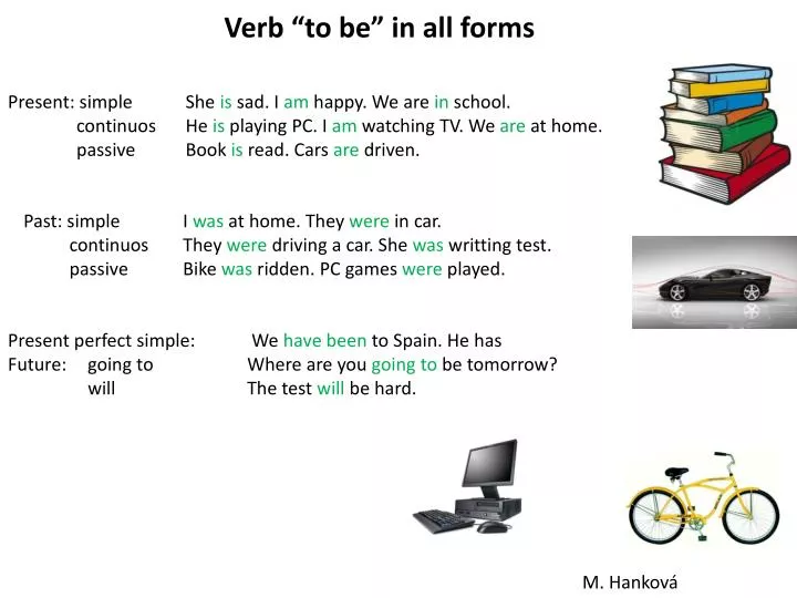 verb to be in all forms