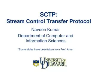 SCTP: Stream Control Transfer Protocol