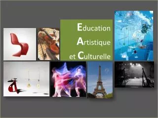 E ducation A rtistique et C ulturelle