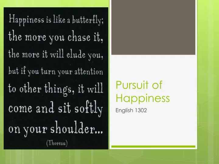 pursuit of happiness