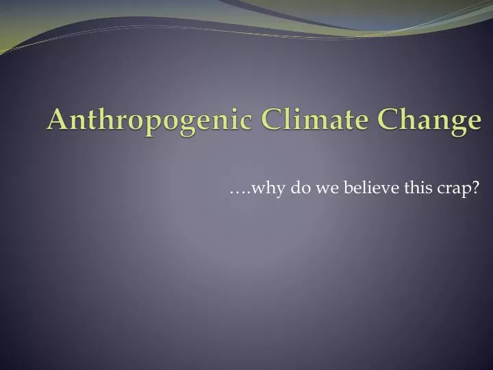 anthropogenic climate change