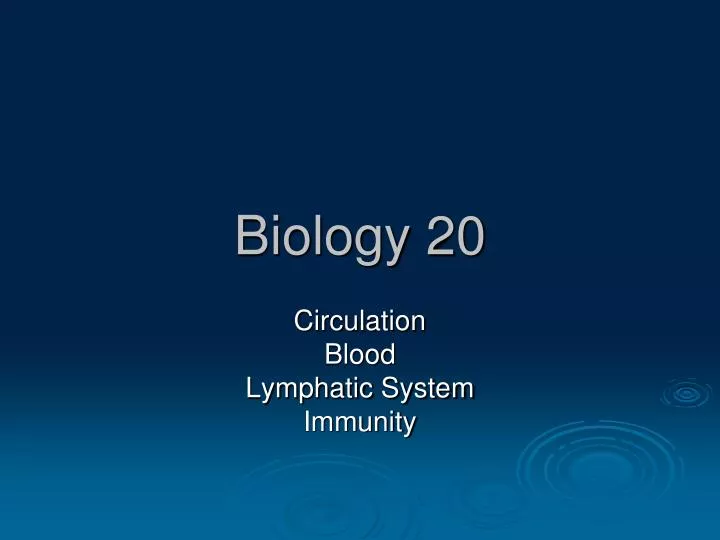 biology 20