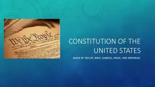 Constitution of the united states