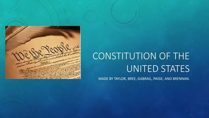 constitution of the united states