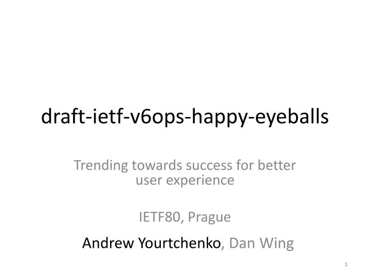 draft ietf v6ops happy eyeballs