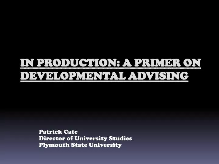patrick cate director of university studies plymouth state university