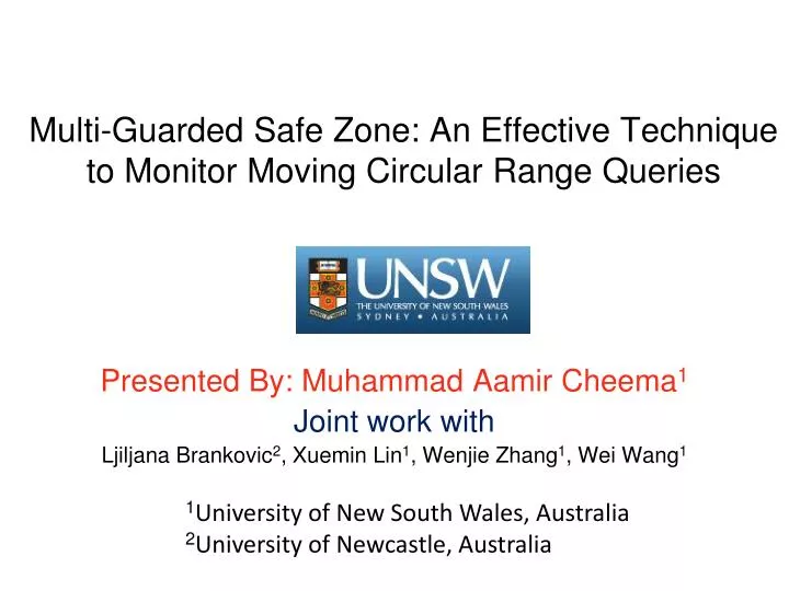 multi guarded safe zone an effective technique to monitor moving circular range queries