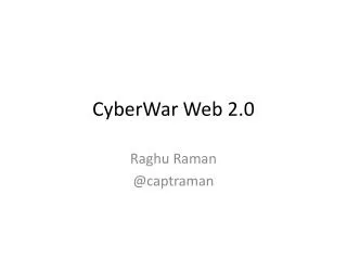 CyberWar Web 2.0