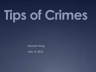 Tips of Crimes