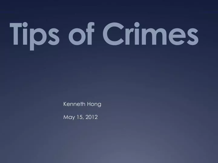 tips of crimes