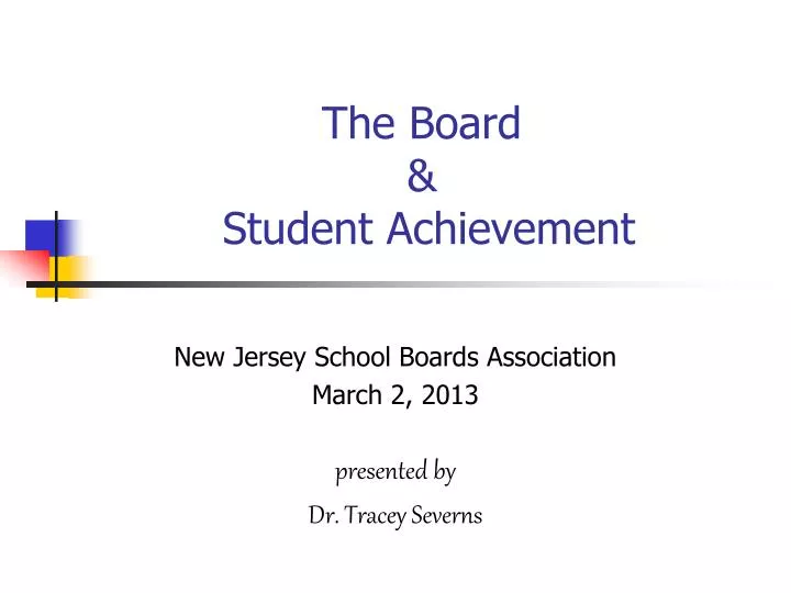 the board student achievement