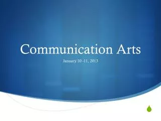 Communication Arts